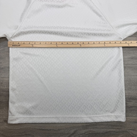 Levis SilverTab Shirt Mens Large White Jacquard All Over 90s Skater Y2K Vintage - Picture 14 of 14